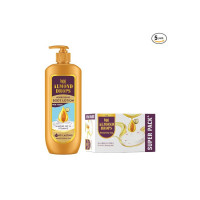 Bajaj Almond Drops Nourishing Body Lotion 400ML + Almond Drops Soap 125 gm * 5