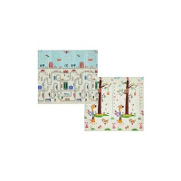Supples Cityscape Theme Reversible Mat for Babies, Double Sided, Waterproof, Soft Cushioning, Portable, Baby Safe (Multicolour)