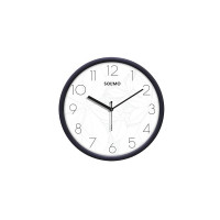 Amazon Brand - Solimo 11-inch Classic & Modern and Stylish Silent Movement Wall Clock - Black