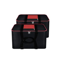 Storite 2 Pack Moisture Proof Nylon Large Size Underbed Storage Bag For Clothes (54 x 46 x 28 cm) - Black, Rectangular