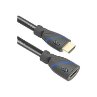 C&E CNE515083 (1.5 Feet/0.4 Meters) High Speed HDMI Cable Male to Female with Ethernet Audio Return (Black)