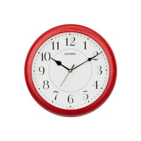 Amazon Brand - Solimo Round Wall Clock | Plastic | 12 Inch | Red