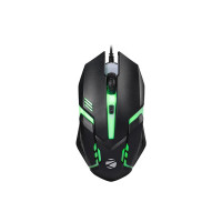 ZEBRONICS New Launch Uzi High Precision Wired Gaming Mouse with 4 Buttons, Rainbow LED Lights, DPI Switch with 800/1200/1600/2400 DPI, Plug & Play, 3 Million clicks, Lightweight Mouse