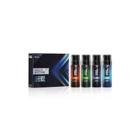 Wild Stone Intense No Gas Deodorant Travel Pack Gift Set for Men with Black, Ocean, Trance and Woods Mini Deodorants for Men, Pack of 4 (40ml each)|Gift for Men|