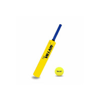 THE VILLAIN Heavy Duty Plastic Cricket Bat |Premium Bat for All Age Groups Kids|Boys |Girls |Adults|Yellow Color|Bat and Ball (Size-5)