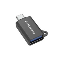 Ambrane USB Type C Male to USB Female OTG Adapter, Compatible with MacBook Pro/Air, Galaxy S20 S20+ Ultra Note 10 S9 S8 and All Type-C Devices,Portable and High-Speed Data Transfer