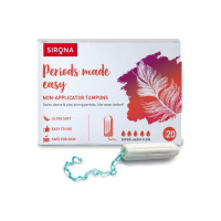 SIRONA Periods Made Easy Non Applicator Tampons for Heavy Flow Tampons  (Pack of 20)