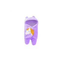 Bumtum 3-in-1 Hooded Baby Soft Blanket Wrapper| Swaddle for New Born Babies(Boys & Girls) 0-6 Months, Travel-Friendly, Unicorn Print (Lilac)