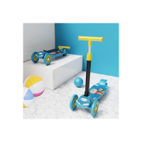 Lifelong Kick Scooter with Adjustable Height|Foldable Scooter|Skate Scooter for Kids with PVC Wheel|Age Upto 3+ Years- Max User weight-50 kg, Blue & Yellow, 6 Months Warranty, LLKS01