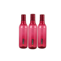 CELLO Aqua Sparkle | 100% food grade | Leak proof and Break proof | Perfect for staying hydrated at the school,college and work Water Bottle | 1000ml, Set of 3 | Pink