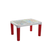 Cello Scholar Two Seat Polypropelene Plastic Junior Well Finished Study/Play Table for Kids from 3-10 Years (Red) [ APPLY 250 COUPON]