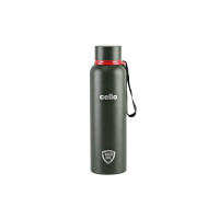 Cello Duro Tuff Kent Stainless Steel Vacuum Insulated Flask 750ml, Green | Hot & Cold Water Bottle with Screw lid | Scratch Resistant DTP Coating Flask | Double Walled Silver Bottle for Home, Office (Coupon)