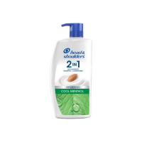HEAD & SHOULDERS 2-in-1 Cool Menthol Anti Dandruff Shampoo + Conditioner With Almond Milk  (1 L)