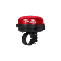 Strauss Bicycle Bell | Ultra-Loud Cycle Horn for Safety | Lightweight Anti-Rust Cycle Bell with Easy Flip Mechanism | Durable Quality Bell for Bikes | Cycling Accessories, (Red)