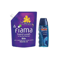 Fiama Men Refreshing Pulse Shower Gel, with skin conditioners & sea minerals for soft & refreshed skin, 250ml bottle & Fiama Relax Moisturising hand wash,350ml, Lavender and Ylang