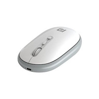 Portronics Toad II Bluetooth Mouse, with Bluetooth 5.0 & 2.4 Ghz Dual Wireless Connectivity, Rechargeable Battery, Adjustable DPI up to 1600 Compatible with Laptop, MacBook, PC (Grey)