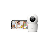 PHILIPS 3MP Wi-Fi CCTV HSP3500 Indoor 360° Security CCTV Camera for Home| 2K(1296p) Resolution | Pan, Tilt & Zoom | 2 Way Talk | Motion & Sound Detect | 2 Year Brand Replacement Warranty