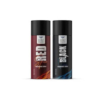 Bombay Shaving Company Body Spray for Men, 150ml each (Pack of 2) - Red Spice and Black Vibe
