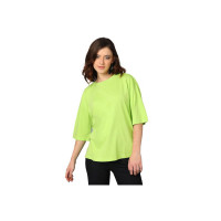 KOTTY Women's Cotton Blend Solid Oversized T-Shirts