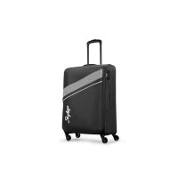 Skybags Trick Polyester Softsided 69 cm Cabin Stylish Luggage Trolley with 4 Wheels | Black Trolley Bag - Unisex