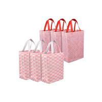 Kuber Industries Shopping Handbag | Grocery Handbag | Shopping Bag | Grocery Shopping Bag | Reusable Shopping Bags | Vegetable Bag | Carry Bag | Pack of 6 | Multicolor