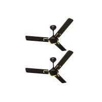 Havells Glaze 1200mm 1 Star Energy Saving Ceiling Fan (Smoked Brown Copper, Pack of 2)