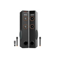GIZMORE DT14500 Tallboy Dual Tower Speaker 140W, Twin 10 Inch Woofers & 2 Wireless Mic with Remote Control Home Theatre System with Multi Connectivity, & Inbuilt FM [Apply ₹5850 coupon ]