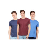 Scott International Men's Regular Fit T-Shirt - Cotton Blend, Half Sleeve, Round Neck, Regular Fit, Stylish, Solid Plain T-Shirts for Men(Pack of 3) (Coupon)