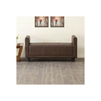 Home Centre Helios Celio Faux Leather 2-Seater Sofa - Brown