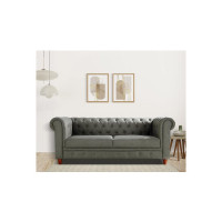Amazon Brand - Solimo Atlas 3 Seater Sofa (Fabric, Grey)