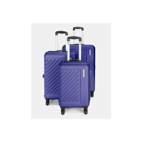 METRONAUT Hard Body Set of 3 Luggage 4 Wheels - TRACK- Midnight Blue- Combo Set (30"+26"+22") - Blue