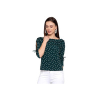 Style Quotient Women Polka Printed polycrepe Smart Casual top