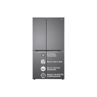 LG 655 L Frost-Free Inverter Side-By-Side Refrigerator (2023 Model, GL-B257HDSY, Dazzle Steel, Express Freeze | Multi Air-Flow) [Apply ₹3000 Coupon  + 16024₹ off Using Hdfc 12 Month No Cost Emi Transaction]
