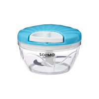 Amazon Brand - Solimo Plastic 500 ml Large Vegetable Chopper with 3 Blades, Blue