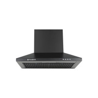 FABER HOOD PLUTO PB BF BK 60 Pyramid Shape 60cm|3 Layer Baffle filter|Powerful suction |Low Noise Wall Mounted Chimney  (Black 1000 CMH)