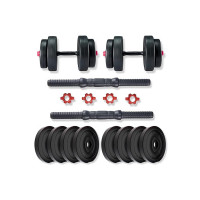 BULLAR Adjustable Dumbbells Set 8 Kg to 20 Kg with Pair of Dumbbell Rods and PVC Weight Plates (8 KG)