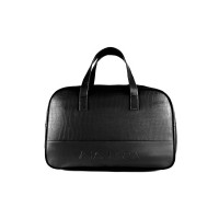 Nautica Duffle Bag for Travel | Stylish Leatherette Luggage | Compact and Comfortable for Travelling | Suitable for Men's and Women's One Size (Black, 15 cms)