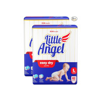 Little Angel Unisex Child Easy Dry Diaper Pants With 12 Hrs Absorption Large(L) Size, Pack Of 2,9-14 Kgs-L(124 Pieces)