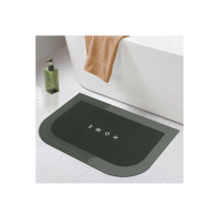 Story@Home Leather Anti-Slip Bathroom Mat (40 x 60 Cm , Dark Grey , Rectangular )