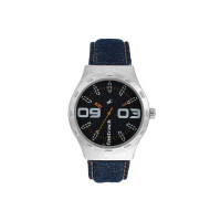 Fastrack Men Fabric Denim Analog Black Dial Watch-3183Sl02 / 3183Sl02/3183Sl02, Band Color-Blue