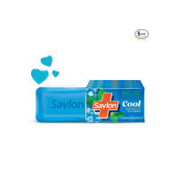 Savlon Cool Soap, with Menthol & Glycerin, 625g (125g - Combo Pack of 5), For All Skin Types