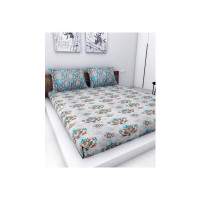 Athom Living Cotton Double Bedsheet Sheet 140 TC 223x248 cm(106A)