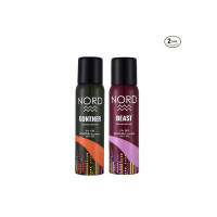 NORD Deodorant Body Spray - Gunther and Beast 120 ml each (Pack of 2)