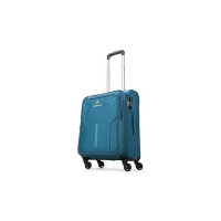 Aristocrat Skyway Cabin Size Soft Luggage (55 cm) | Spacious Polyester Trolley with 4 Wheels and Combination Lock | Dazzling Teal Blue | Unisex| 5 Year Warranty