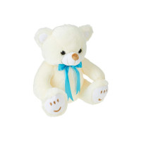 Amazon Brand - Jam & Honey Teddy Bear, Cute, Soft Toy (33 Cm, White, Cream), Great Birthday Gift (Coupon)