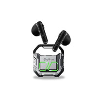 pTron Bassbuds Xtreme Truly Wireless in Ear Earbuds with mic, 32Hrs Playtime, Bluetooth Headphones 5.3, 13mm Driver, Stereo Calls TWS Earbuds, Deep Bass, IPX4 & Type-C Fast Charging (Grey/Black)