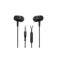 pTron Pride Indie in-Ear Wired Earphones with Mic, Stereo Sound, 10mm Drivers, Snug-fit Design, Passive Noise Cancellation, in-line Controls, Universal 3.5mm Aux & 1.2m Tange-Free Cable (Black)