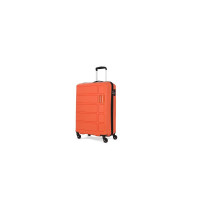 Kamiliant American Tourister Harrier 56 Cms Small Cabin Polypropylene Hard Sided 4 Wheeler Spinner Wheels Carry-On Luggage (Carrot-Orange)