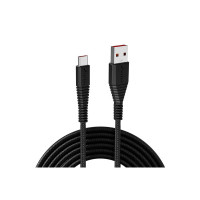 URBN USB Type-C 3.4A Fast Charging Cable - 5ft | Unbreakable Nylon Braided | Quick Charge Compatible with Samsung, OnePlus, and More | Charge & Data Transfer | Rugged C-Type Device Cable - Black