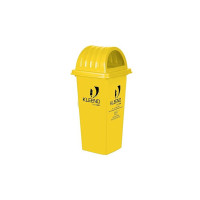 Cello Kleeno Dome Lid Plastic Garbage Dustbin Bucket 60 LTR - Yellow